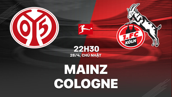 Nhận định bóng đá Mainz vs Cologne 22h30 ngày 28/4 (Bundesliga 2023/24). Hãy đến AE888 cá cược bóng đá để biết thêm thông tin .